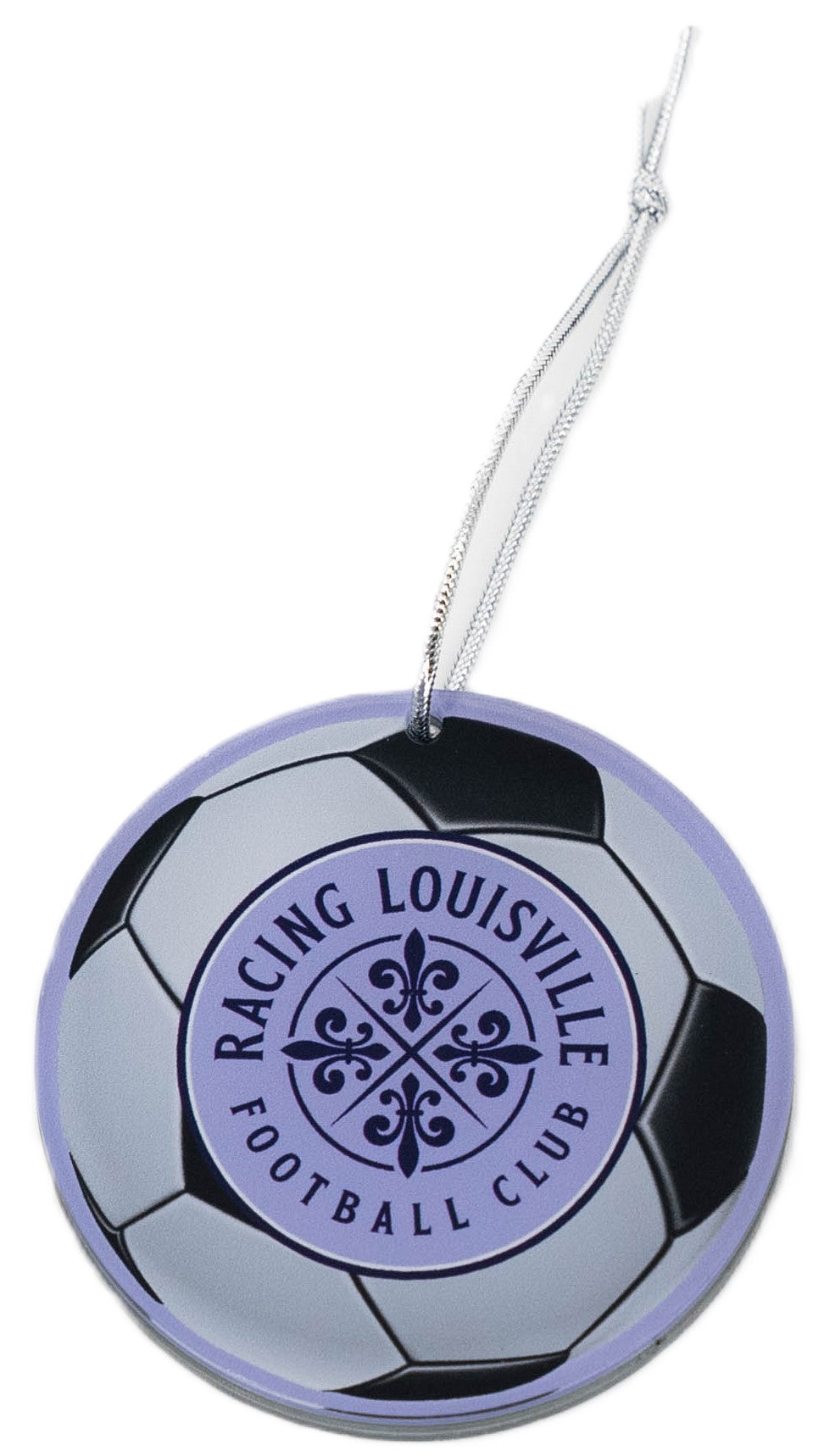 Racing Soccer Ball Acrylic Ornament