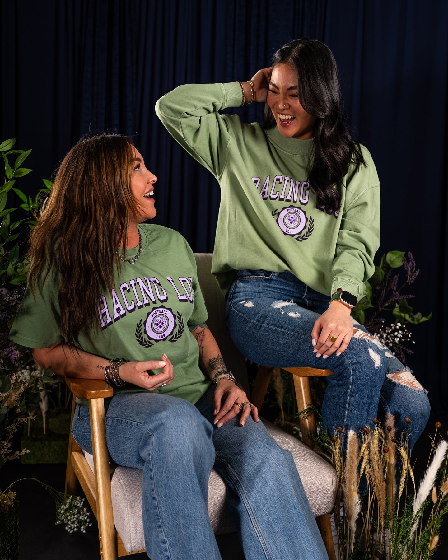 Racing Women's Salt Wash Mockneck Sweatshirt