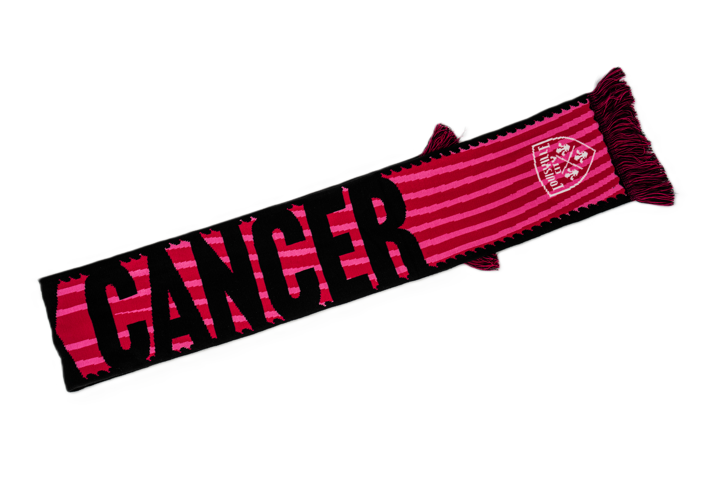 LouCity Pink Night Kick Cancer HD Knit Scarf