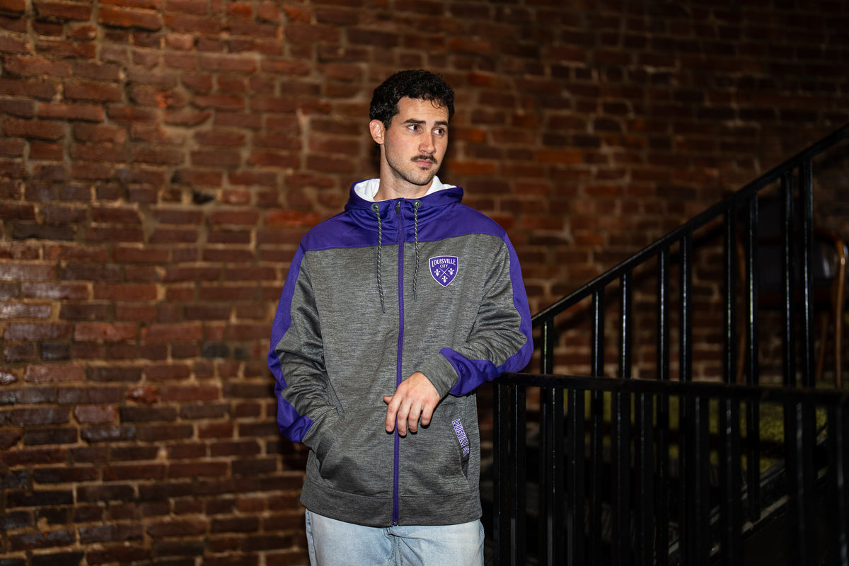 LouCity Chester Poly Full Zip Hooded Sweatshirt