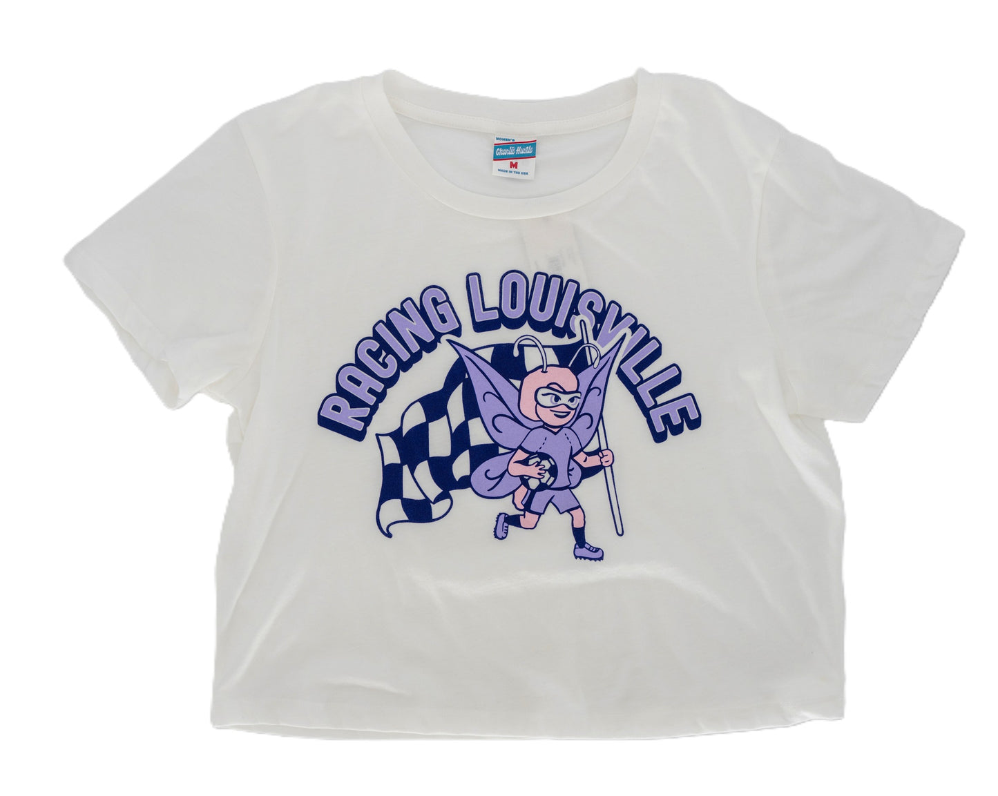 Racing Women's Float with Flag Cropped T-shirt