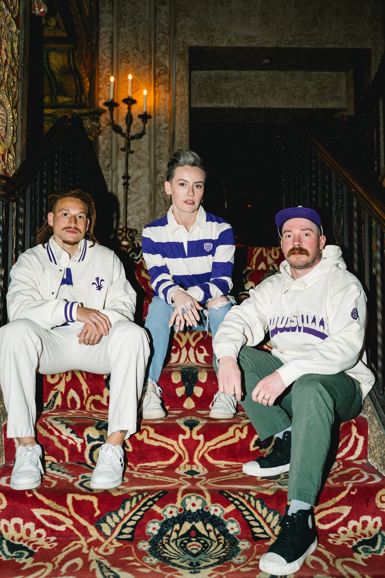 LouCity Euro Vintage Terry Embroidered Relaxed Hooded Sweatshirt