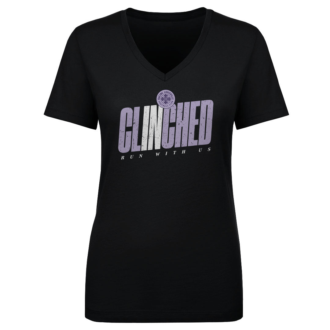 Racing Louisville FC Women's 2025 Clinched T-shirt ALLOW BUSINESS DAYS 4-7 FOR DELIVERY