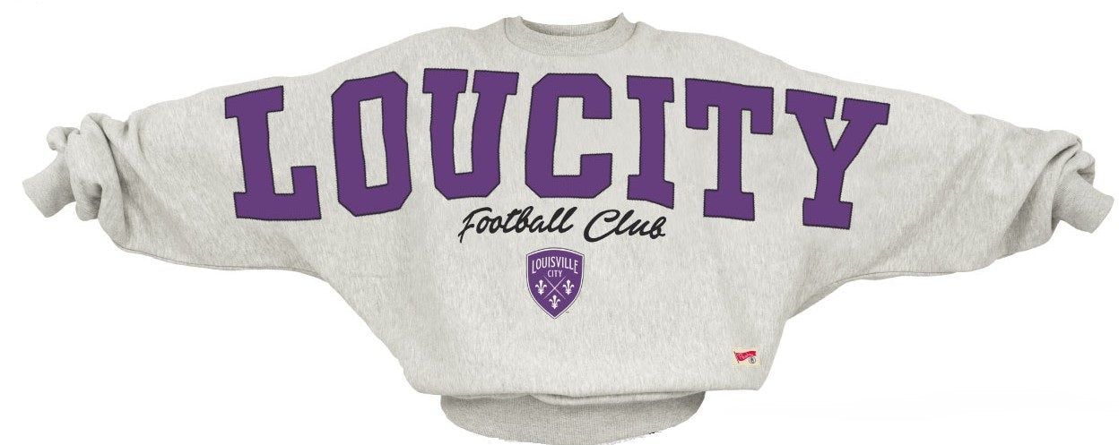 LouCity Women's Flannigan Oversized Crewneck Sweatshirt