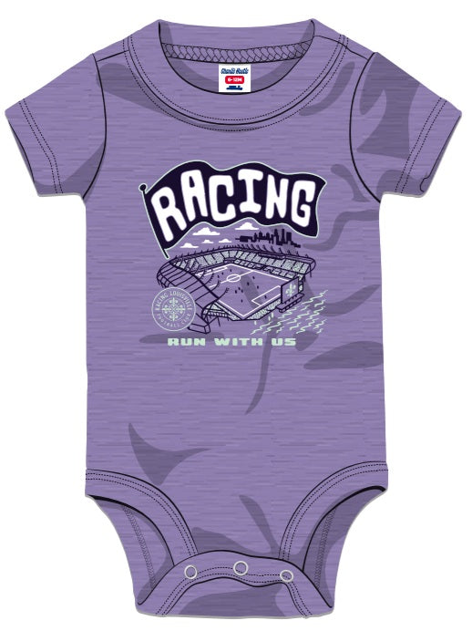Racing Infant Flag Over Lynn Baby Onesie