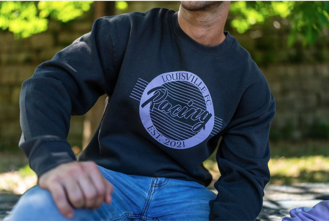 Racing Retro Script Crewneck Sweatshirt