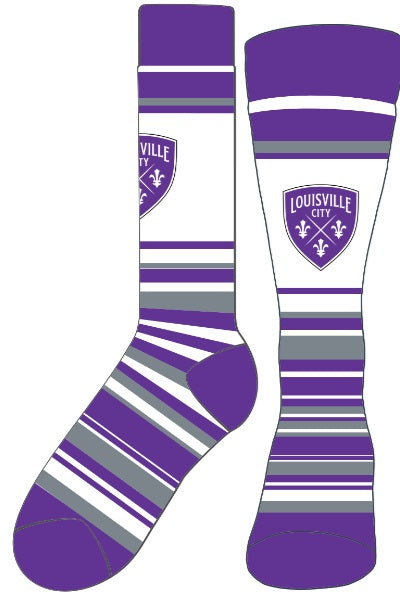 LouCity Mas Stripe Crew Socks