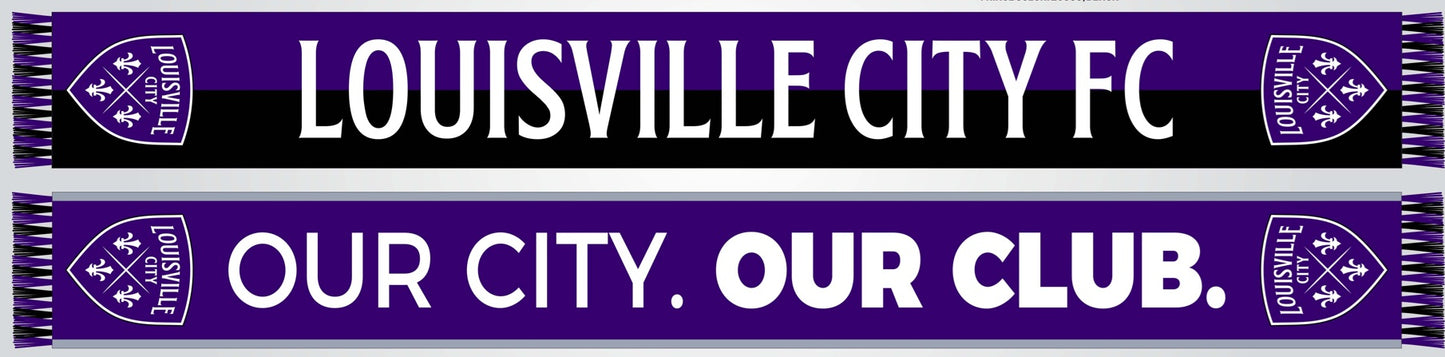 LouCity Our City Our Club Jaquard Knit Woven Scarf