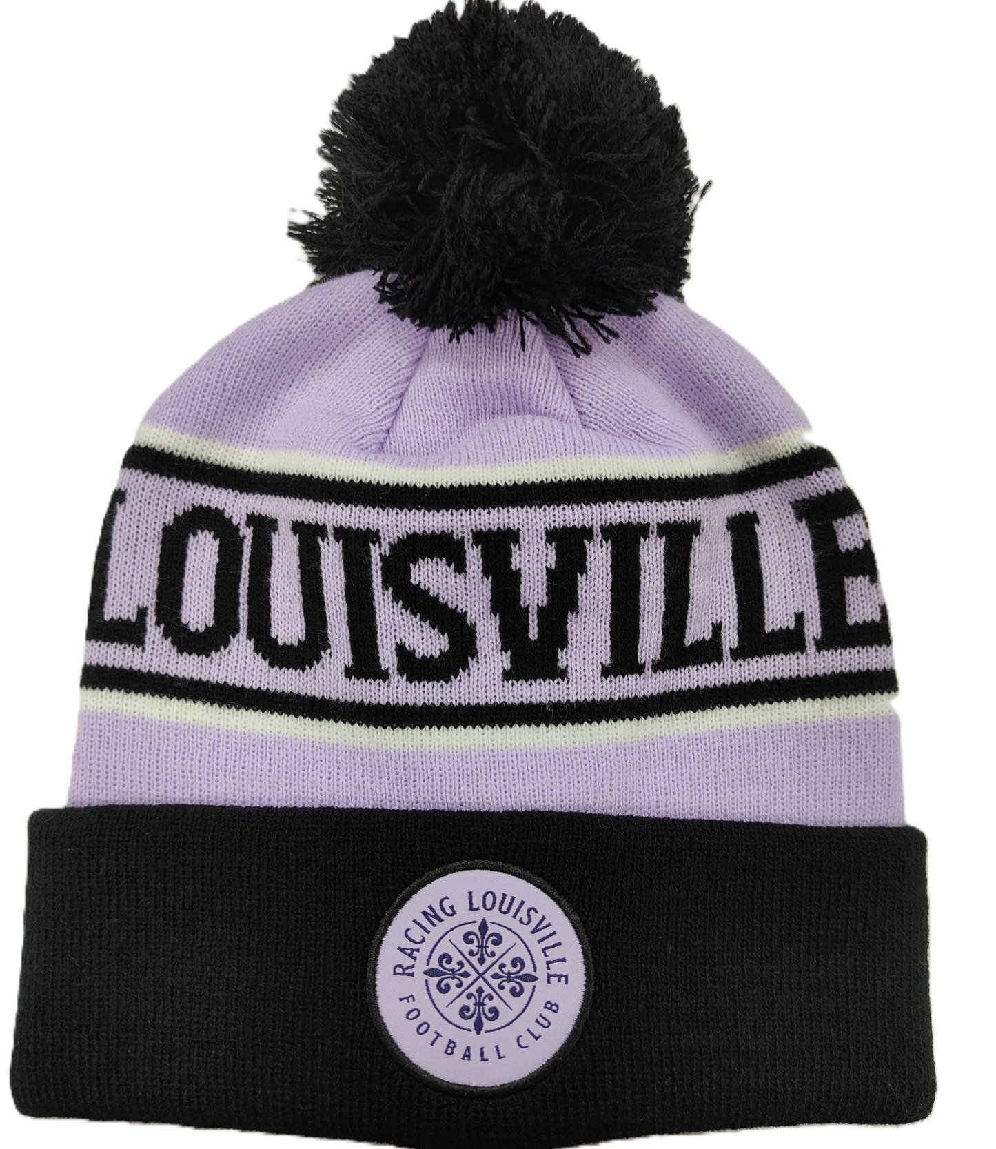 Racing Traditional Knit Pom Beanie