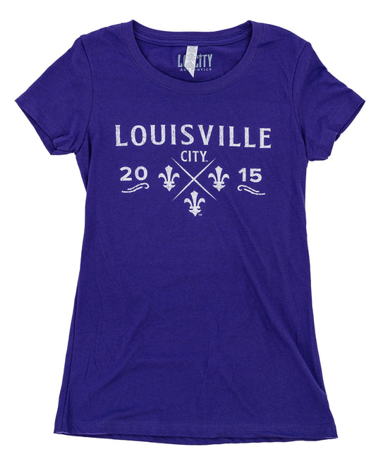 LouCity Football Club Retro Flair WOMEN’S CREW S/S T-SHIRT