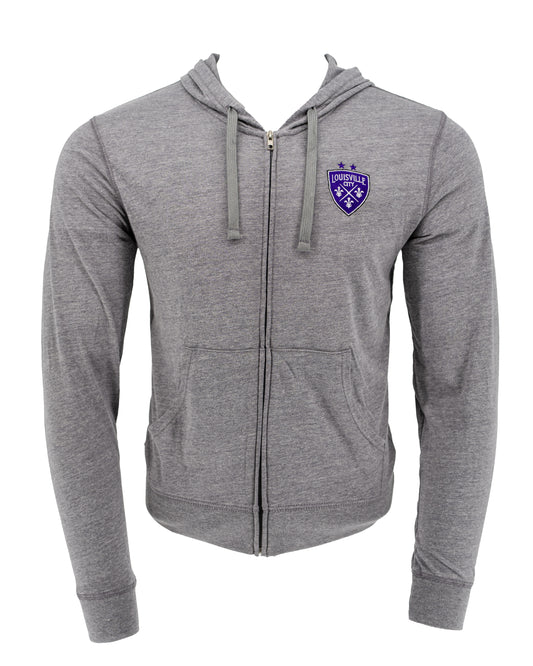 LouCity Embroidered Primary Logo Full Zip Hooded Sweatshirt