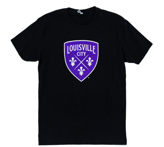 LouCity Football Club Primary Logo Unisex Short Sleeve T-Shirt BLACK