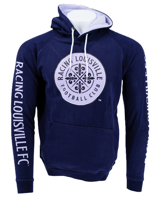 Racing Raglan Double Sleeve Print Hooded Sweatshirt