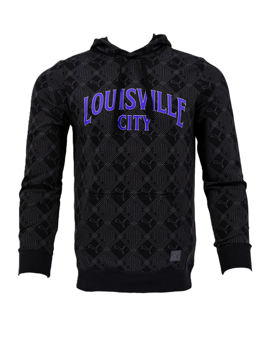 LouCity Puma Logomania Curved Wordmark Hooded Sweatshirt