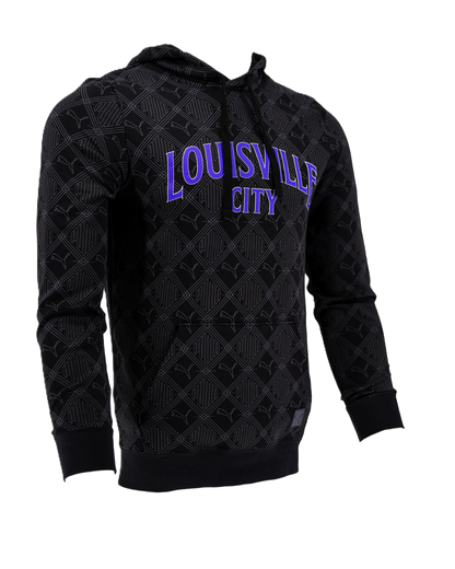 LouCity Puma Logomania Curved Wordmark Hooded Sweatshirt
