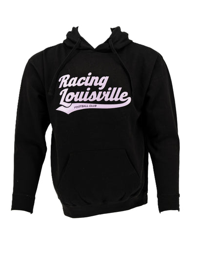 Racing Tail Sweep Applique Hooded Sweatshirt