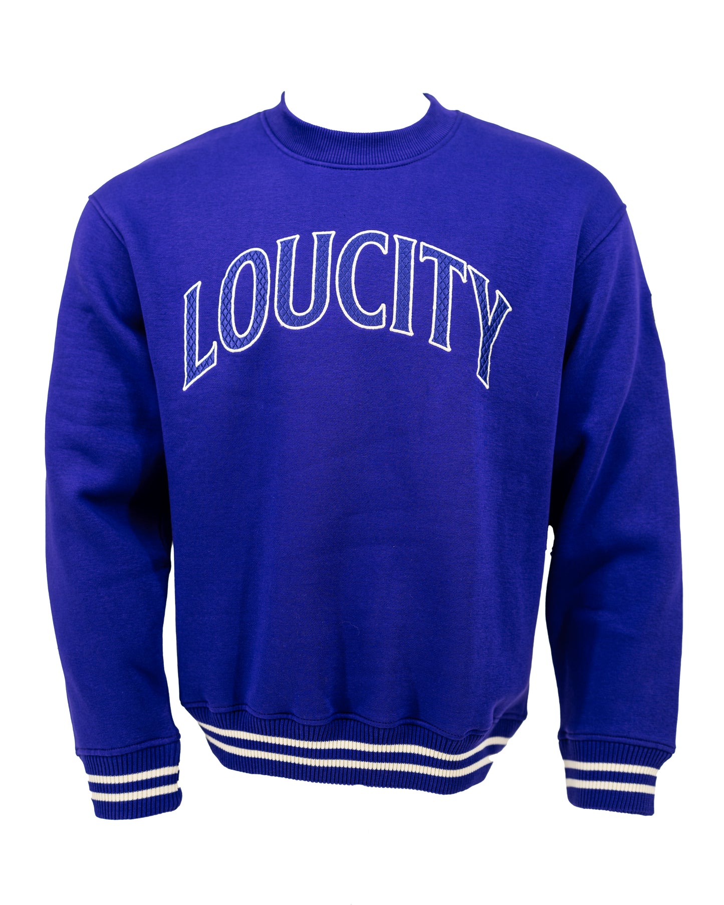 LouCity Patterned Wordmark Crewneck Sweatshirt