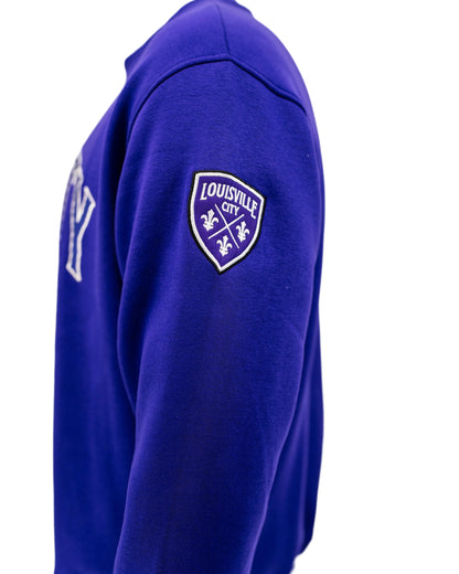 LouCity Patterned Wordmark Crewneck Sweatshirt