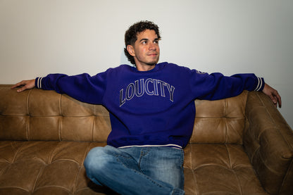 LouCity Patterned Wordmark Crewneck Sweatshirt