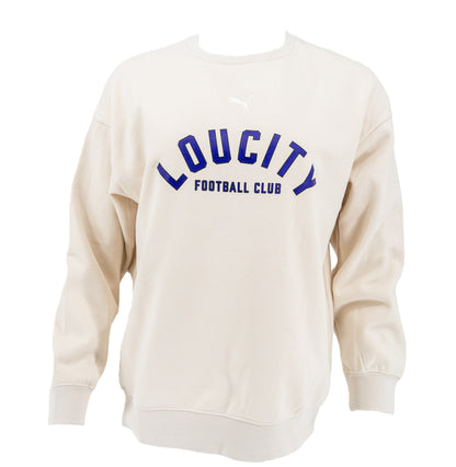 LouCity Women's Puma Arch Print Oversized Crewneck Sweatshirt