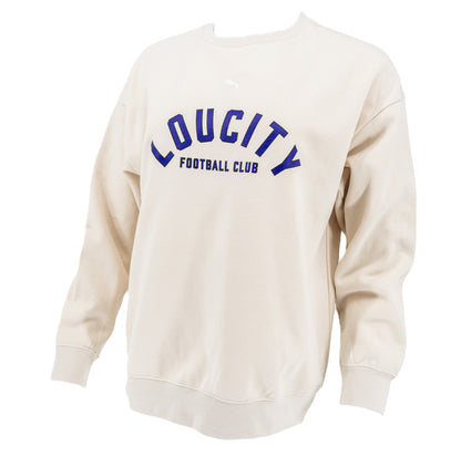 LouCity Women's Puma Arch Print Oversized Crewneck Sweatshirt