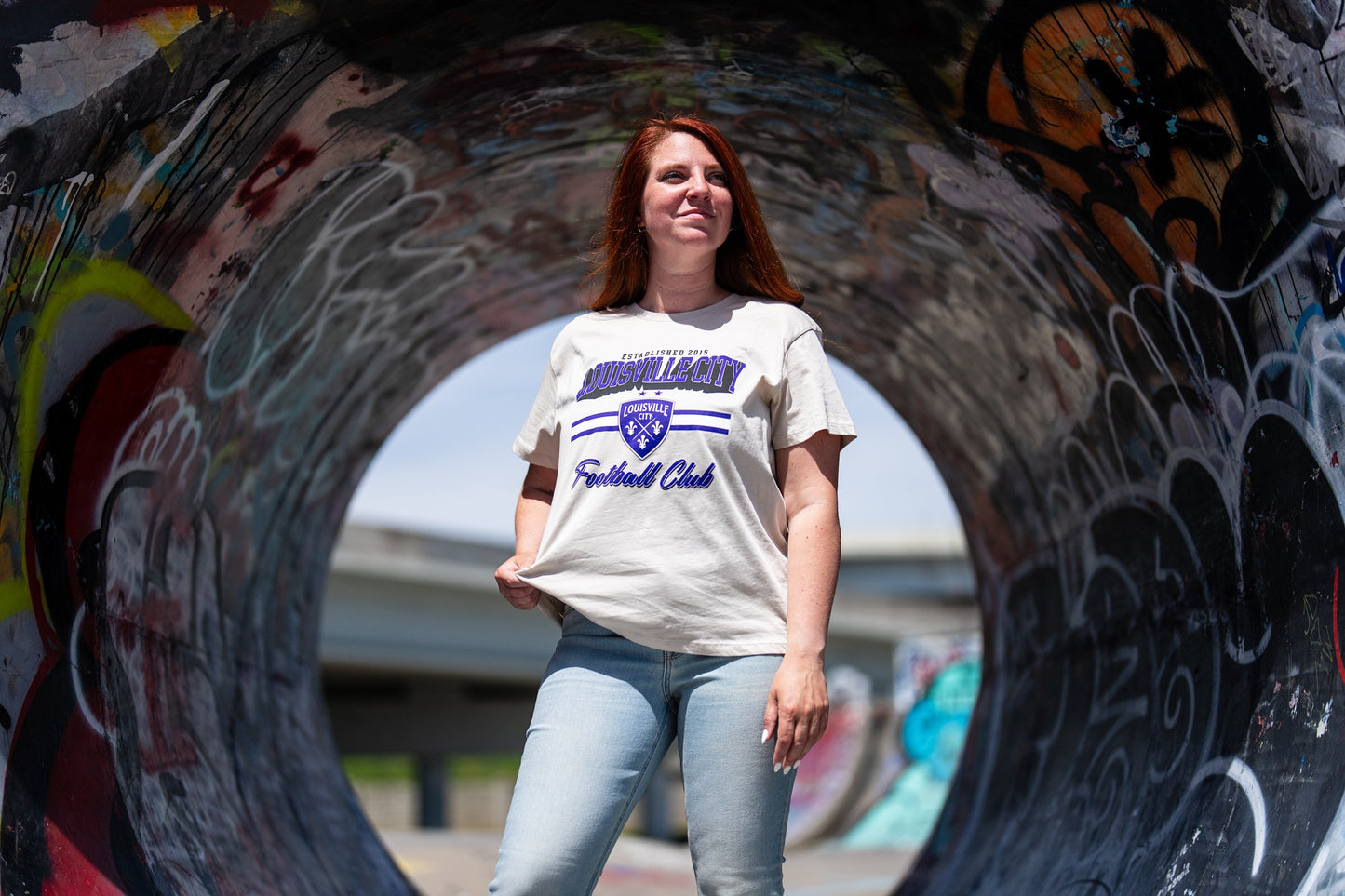 LouCity Women's Pop Text Boyfriend T-shirt