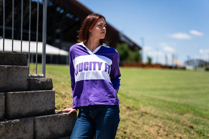 LouCity Women's Contrast Oversized Polo Shirt