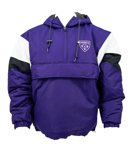 LouCity Chicago 1/2 Zip Puffer Hooded Jacket