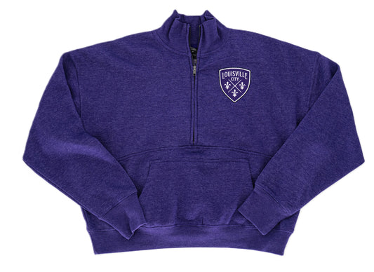 LouCity Women's Claire 1/2 Zip Hooded Sweatshirt