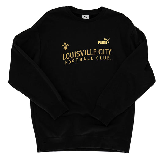 LouCity Puma Black Maximal Metallic Crewneck Sweatshirt