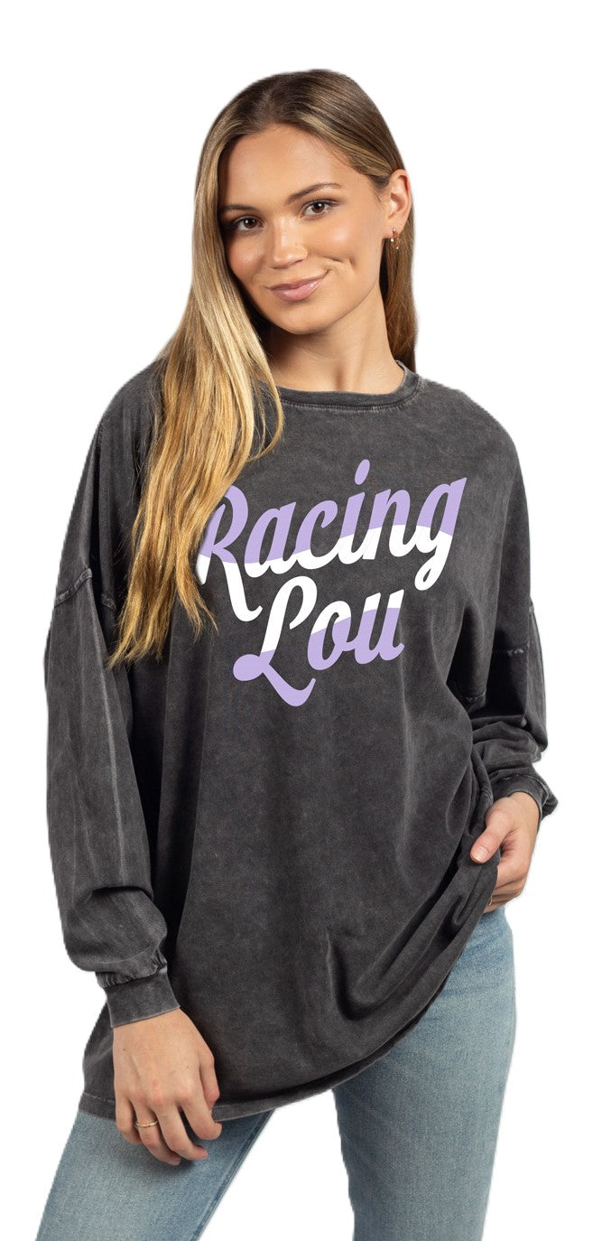 Racing Women's Mineral Wash Big Long Sleeve T-shirt