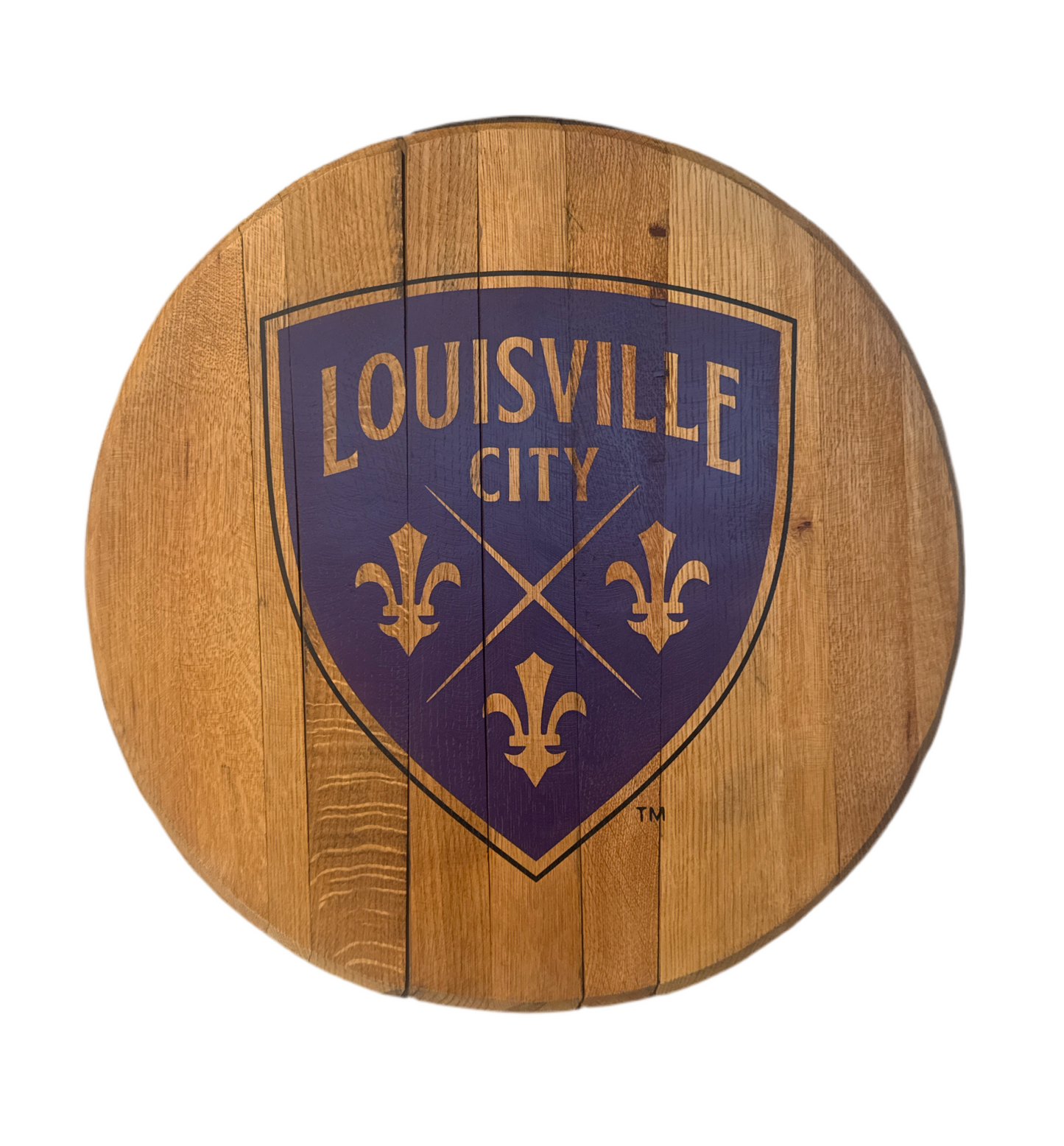 LouCity Primary Logo Handpainted Barrel Head