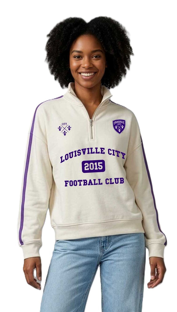 LouCity Women's Varsity 1/4 Zip Pullover Sweatshirt