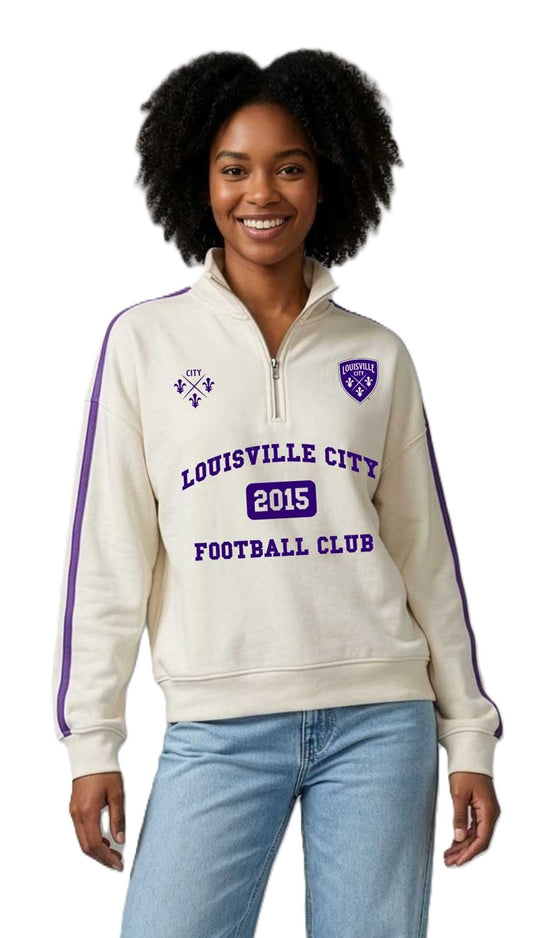 LouCity Women's Varsity 1/4 Zip Pullover Sweatshirt