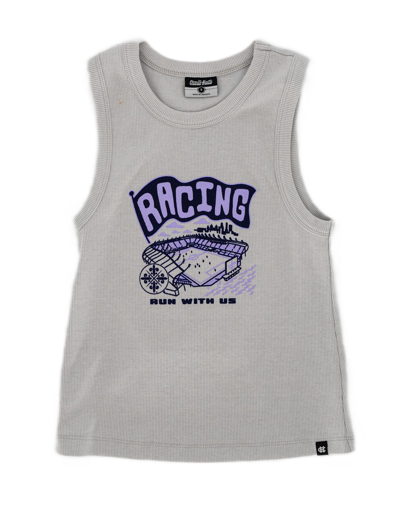 Racing Women's Flag Over Lynn Ribbed Tank Top