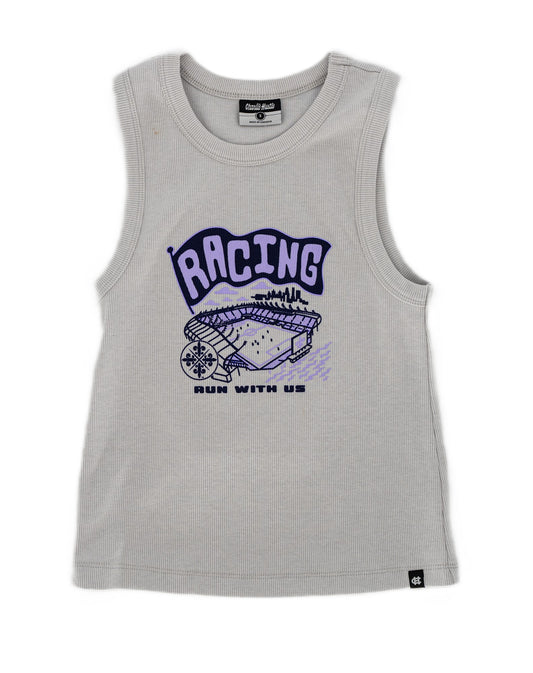 Racing Women's Flag Over Lynn Ribbed Tank Top