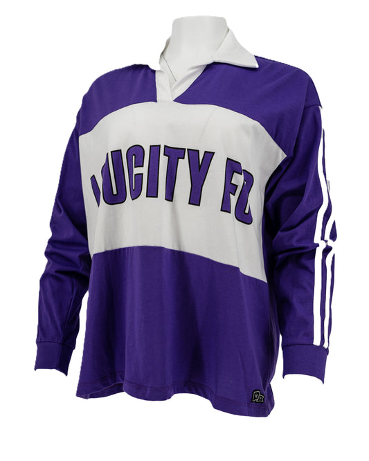 LouCity Women's Contrast Oversized Polo Shirt