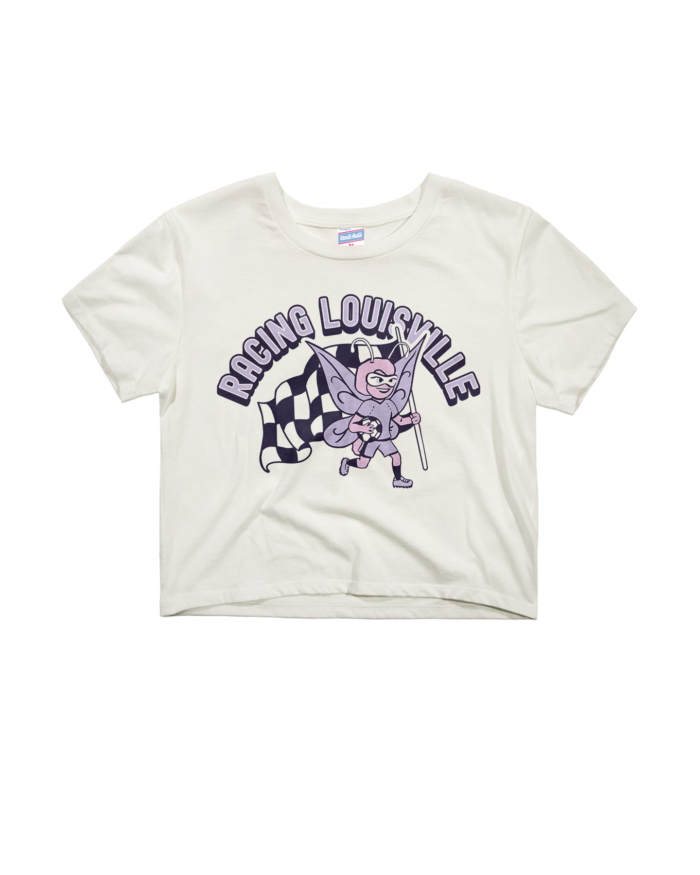 Racing Women's Float with Flag Cropped T-shirt