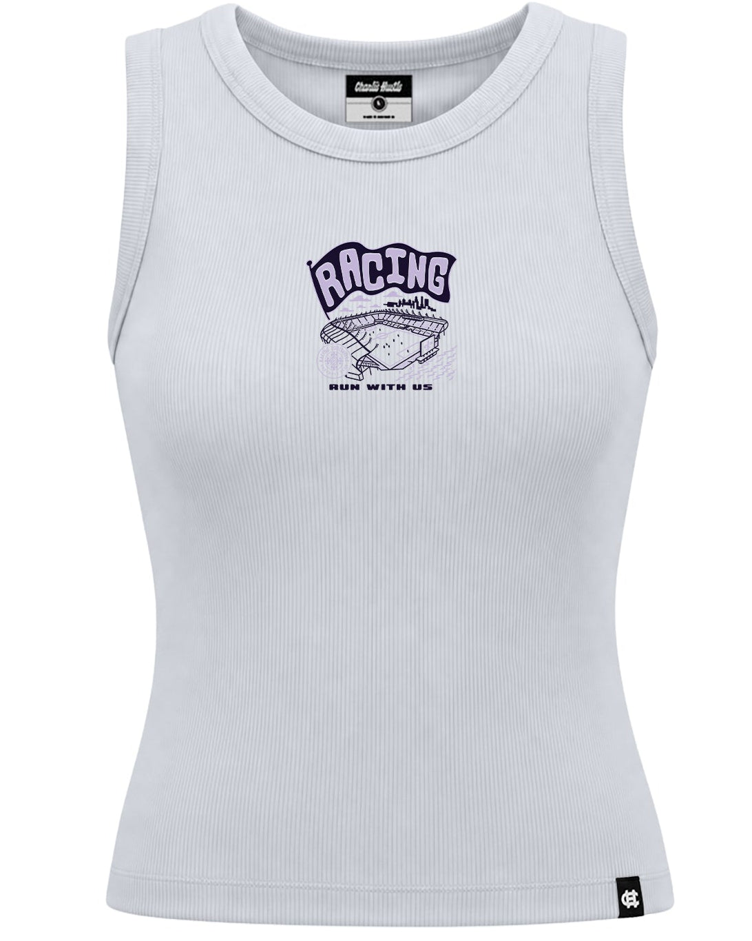 Racing Women's Flag Over Stadium Ribbed Tank Top
