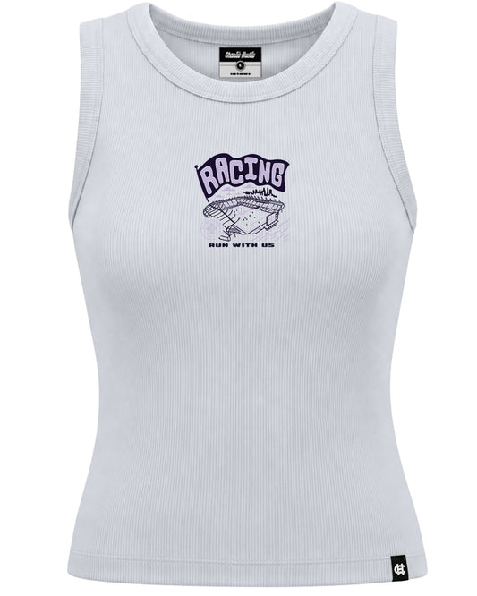Racing Women's Flag Over Lynn Ribbed Tank Top