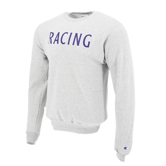 Racing Twill Letter Applique Crewneck Sweatshirt