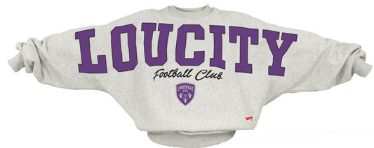 LouCity Women's Flannigan Oversized Crewneck Sweatshirt