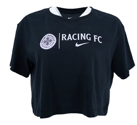 Racing Women's Cotton Crop Top T-shirt