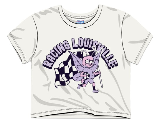 Racing Women's Float with Flag Cropped T-shirt