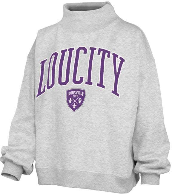 LouCity Women's Lingo Mock Neck Sweatshirt