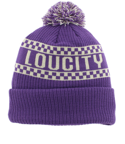 LouCity Checkerboard Punch Pom Beanie