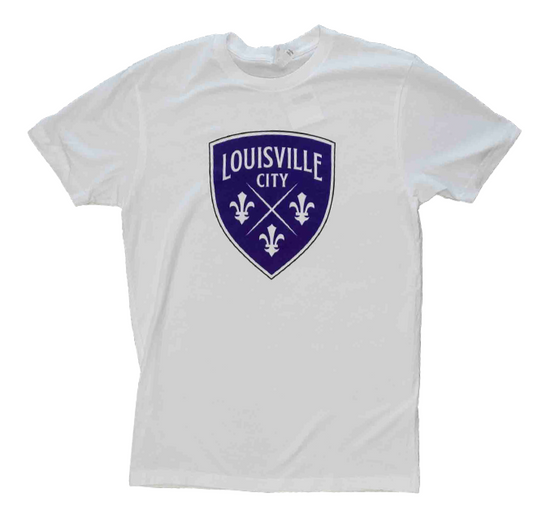 LouCity Football Club Primary Logo Unisex Short Sleeve T-Shirt WHITE